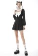 Dark In Love - Gothic Lolita Black White Super Bowknot Black - Dress Cheap