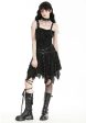 Dark In Love - Punk Irregular Tattered Skul Black - Skirt For Cheap