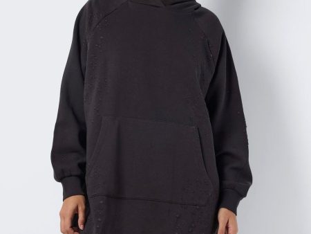 Noisy May - Lega Destroyed Hoodie Obsidian - Dress Online Hot Sale