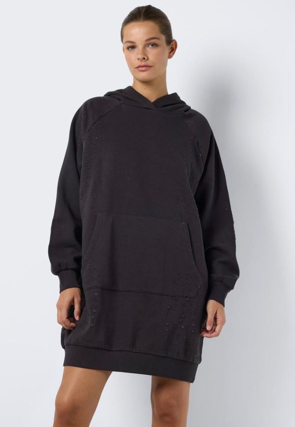 Noisy May - Lega Destroyed Hoodie Obsidian - Dress Online Hot Sale