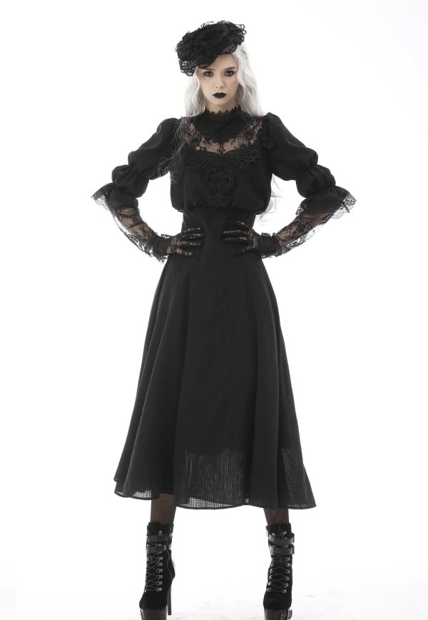 Dark in Love - Gothic Cutout Sexy Lace Angel Wings Bust - Dress Online