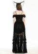 Dark In Love - Gothic Noble Romantic Lace Hi Low Black - Dress Hot on Sale