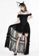 Dark In Love - Gothic Noble Romantic Lace Hi Low Black - Dress Hot on Sale