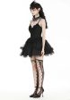 Dark In Love - Gothic Black Swan Tulle Lace Trim Black - Dress For Cheap