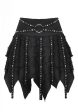 Dark In Love - Punk Irregular Tattered Skul Black - Skirt For Cheap