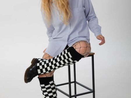 Pamela Mann - Checkerboard Black White - Leg Warmers Online