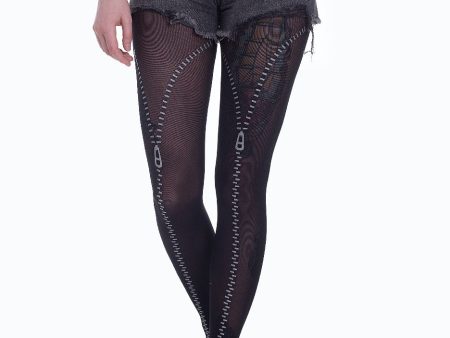 Pamela Mann - Flocked Zips - Tights Online