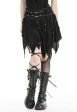 Dark In Love - Punk Irregular Tattered Skul Black - Skirt For Cheap