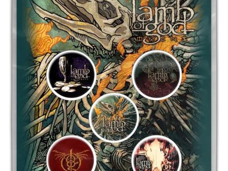 Lamb Of God - Omens - Button Set For Cheap