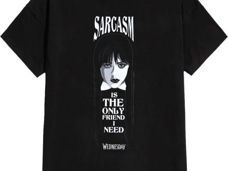 Wednesday Addams - Sarcasm Only Friend - T-Shirt Online Hot Sale