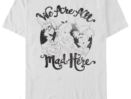 Alice In Wonderland - All Mad Here Grey - T-Shirt Online Hot Sale