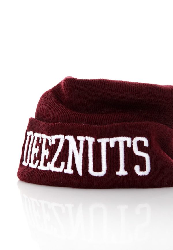 Deez Nuts - Logo Premium Burgundy - Long Beanie Online now