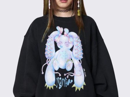 Minga London x Ema Gaspar - Bunny Graphic - Sweater For Discount