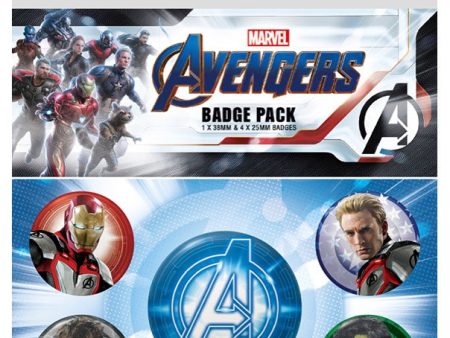 The Avengers - Endgame Quantum Realm Suits Pack Of 5 - Button Set Online Sale