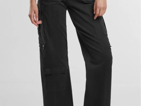 Urban Classics - Ladies Loose Utility Stretch Twill Black - Pants on Sale