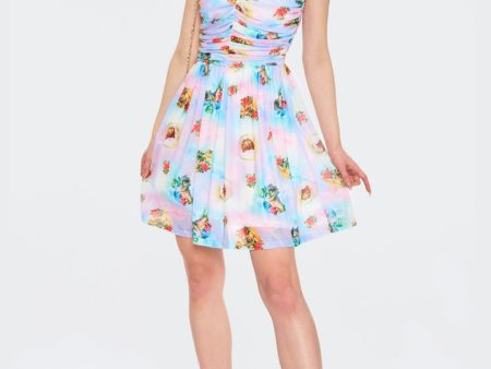 Jawbreaker - Cherub Cat Print Chiffon Skater Multicoloured - Dress Supply