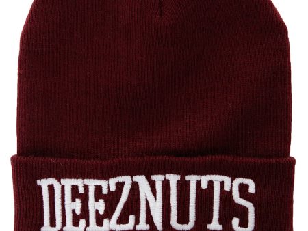 Deez Nuts - Logo Premium Burgundy - Long Beanie Online now