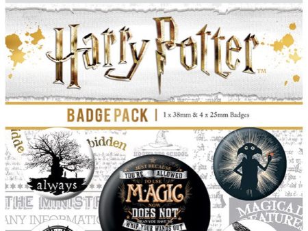 Harry Potter - Symbols Pack Of 5 - Button Set Hot on Sale