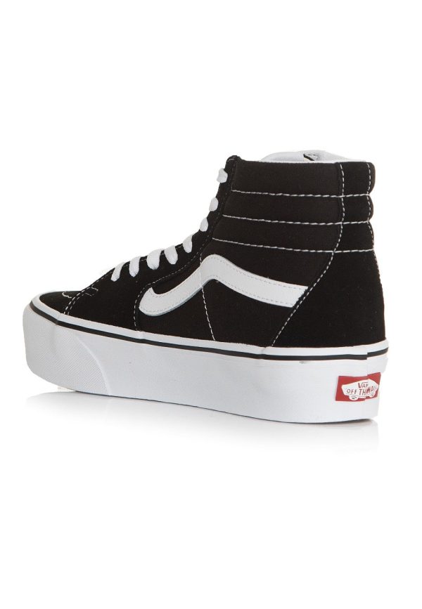 Vans - Sk8 Hi Platform 2.0 Black True White - Girl Shoes For Cheap