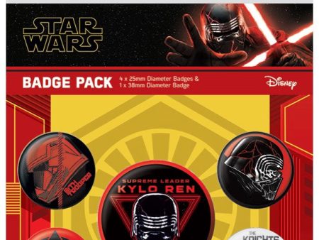 Star Wars: The Rise Of Skywalker - Sith Pack Of 5 - Button Set For Discount